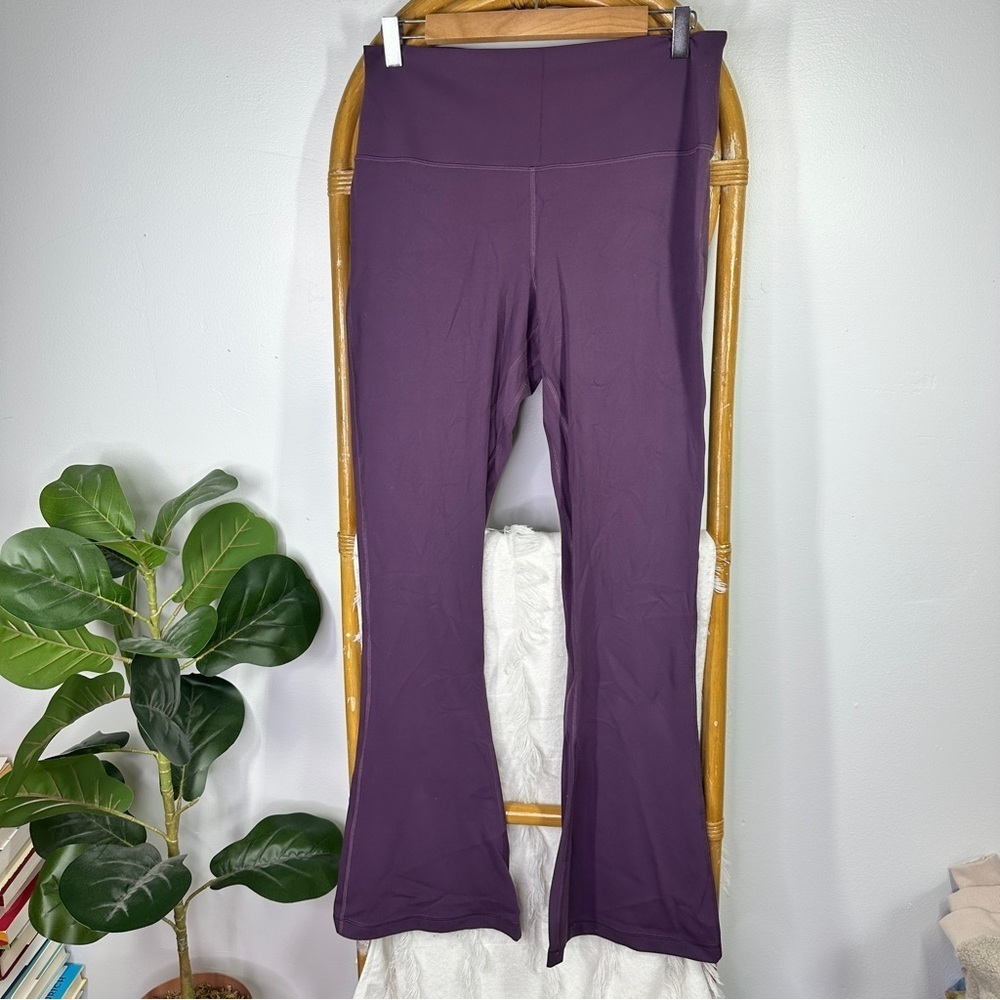 Lululemon Purple Align High Rise Mini Flare Yoga Pants sz 12